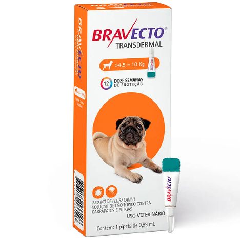 Bravecto Transdermal Para Cães de 4,5kg a 10kg