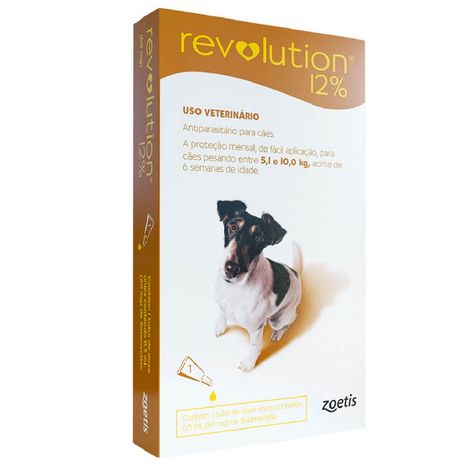 Revolution 12% Cães de 5,1 á 10 Kg 60mg