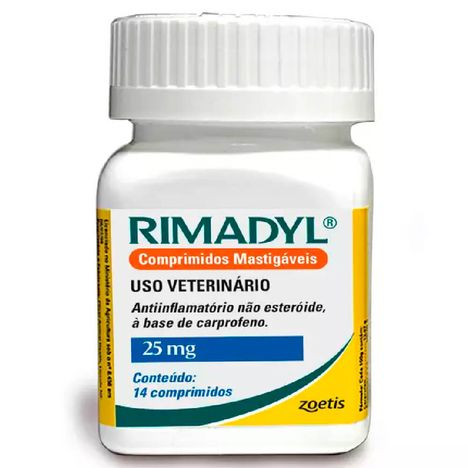 Anti-inflamatório Rimadyl para Cães com 14 Comprimidos de 25 mg Anti-inflamatório Rimadyl para Cães com 14 Comprimidos de 25 mg