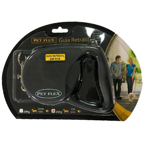 Guia Retratil Premium 3m até 25kg - Preta Guia Retratil Premium 3m até 25kg - Preta