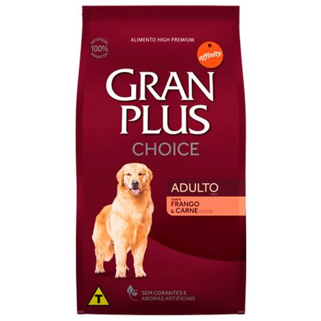 Ração GranPlus Choice Frango e Carne para Cães Adultos 20KG