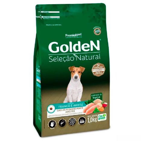 Ração Golden Seleção Natural Mini Bits Para Cães Adultos de Porte Pequeno Sabor Frango e Arroz 1 kg Ração Golden Seleção Natural Mini Bits Para Cães Adultos de Porte Pequeno Sabor Frango e Arroz 1 kg