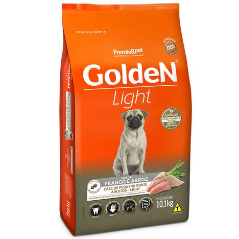 Ração Golden Fórmula Para Cães Adultos de Porte Pequeno Light Mini Bits Sabor Frango e Arroz 10,1 kg Ração Golden Fórmula Para Cães Adultos de Porte Pequeno Light Mini Bits Sabor Frango e Arroz 10,1 kg
