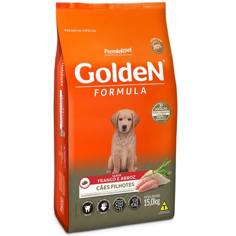 Ração Golden Fórmula Para Cães Filhotes Sabor Frango e Arroz 15 kg Ração Golden Fórmula Para Cães Filhotes Sabor Frango e Arroz 15 kg