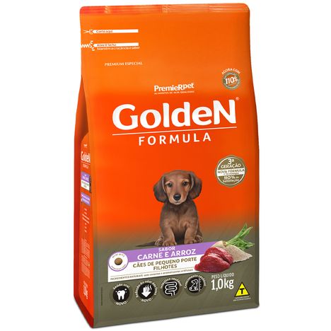 Ração Golden Fórmula Mini Bits Para Cães Filhotes de Porte Pequeno Sabor Carne e Arroz 1 kg Ração Golden Fórmula Mini Bits Para Cães Filhotes de Porte Pequeno Sabor Carne e Arroz 1 kg