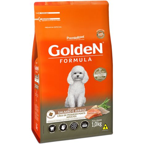 Ração Golden Fórmula Mini Bits Para Cães Adultos de Porte Pequeno Sabor Salmão e Arroz 1 kg Ração Golden Fórmula Mini Bits Para Cães Adultos de Porte Pequeno Sabor Salmão e Arroz 1 kg