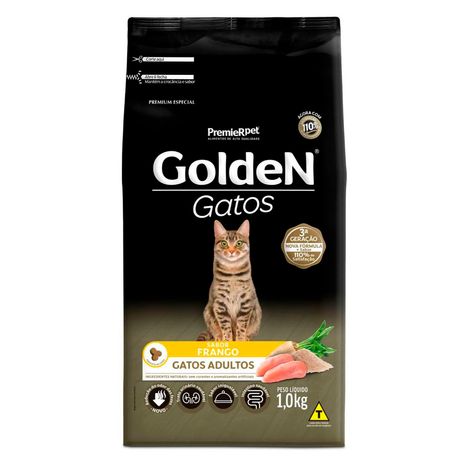 Ração Golden Gatos Adultos Sabor Frango 1 kg Ração Golden Gatos Adultos Sabor Frango 1 kg