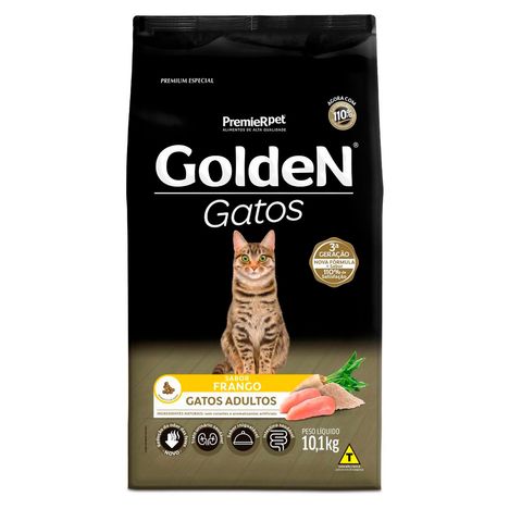 Ração Golden Gatos Adultos Sabor Frango 10,1 Kg