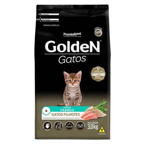 Ração Golden Gatos Filhotes Sabor Frango 3 kg Ração Golden Gatos Filhotes Sabor Frango 3 kg