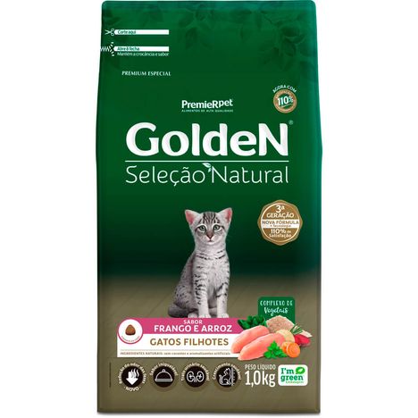 Ração Golden Seleção Natural Gatos Filhotes Sabor Frango e Arroz 1 kg Ração Golden Seleção Natural Gatos Filhotes Sabor Frango e Arroz 1 kg