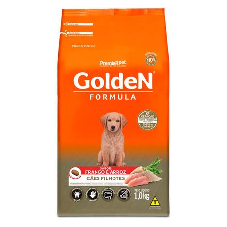 Ração Golden Fórmula Para Cães Filhotes Sabor Frango e Arroz 1 kg Ração Golden Fórmula Para Cães Filhotes Sabor Frango e Arroz 1 kg