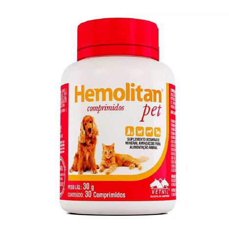 Hemolitan Pet Vetnil com 30 Comprimidos