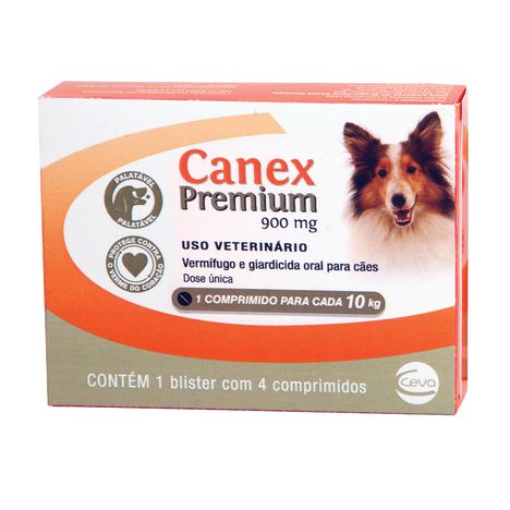 Vermífugo  Canex Premium 900mg 10kg - 4 comprimidos