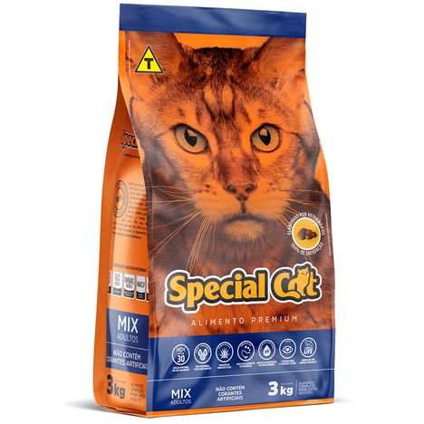 Ração Special Cat Premium Mix Para Gatos Adultos 3 kg Ração Special Cat Premium Mix Para Gatos Adultos 3 kg