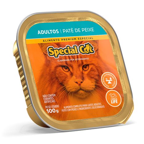 Ração Úmida Special Cat para Gatos Adultos Sabor Peixe 100g
