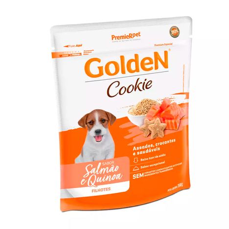 Golden Cookie para Cães Filhotes Sabor Salmão e Quinoa 350 g