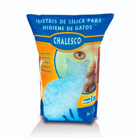 Areia Higiênica Chalesco com Cristais de Sílica para Gatos - 1,8 kg Areia Higiênica Chalesco com Cristais de Sílica para Gatos - 1,8 kg