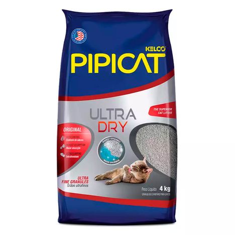 Areia Higiênica PipiCat Ultra Dry para Gatos 4kg