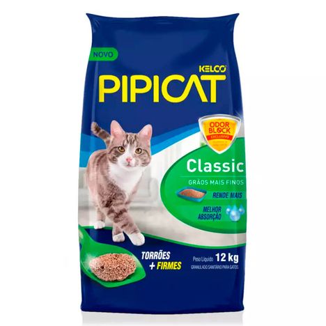 Areia Higiênica PipiCat Classic para Gatos 12kg