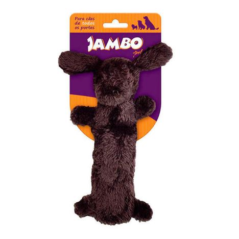 Brinquedo Jambo Mordedor Barriguinha Plush Cão Marrom