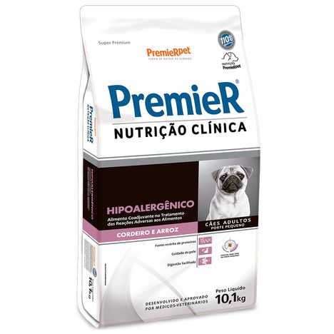 Premier Nutrição Clínica Hipoalergênico Cães de Pequeno  Porte - Cordeiro 10,1 Kg
