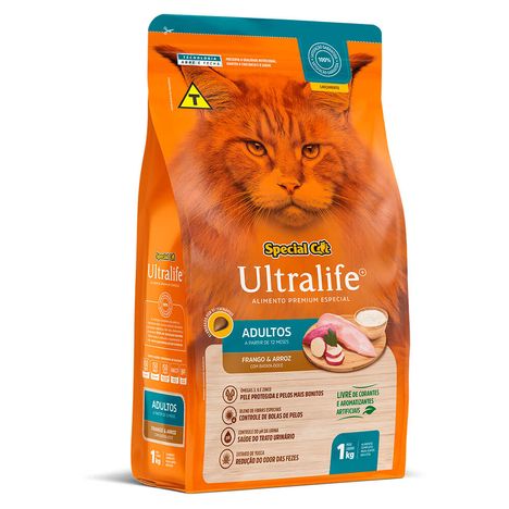 Ração Special Cat Ultralife Frango Gatos Adultos 1kg