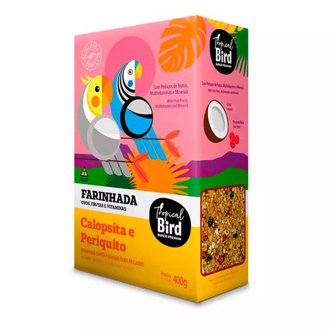 Ração Zootekna Tropical Bird Extrusada Farinhada para Calopsita e Periquito 400g Ração Zootekna Tropical Bird Extrusada Farinhada para Calopsita e Periquito 400g