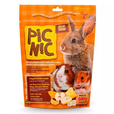 Ração Zootekna Pic Nic Mix de Frutas para Roedores 500g Ração Zootekna Pic Nic Mix de Frutas para Roedores 500g
