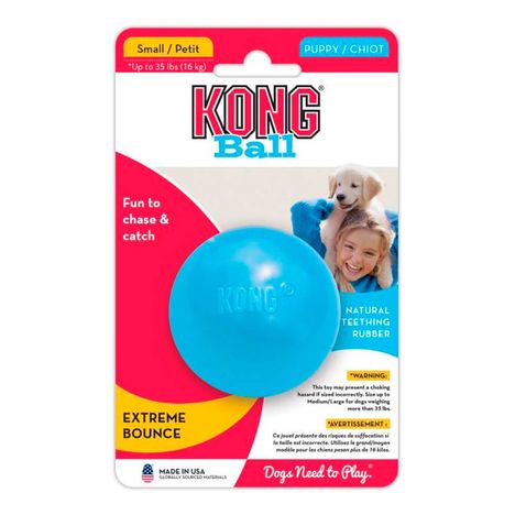 Brinquedo Kong para Cães Puppy Ball W/Hole - Cores Sortidas M