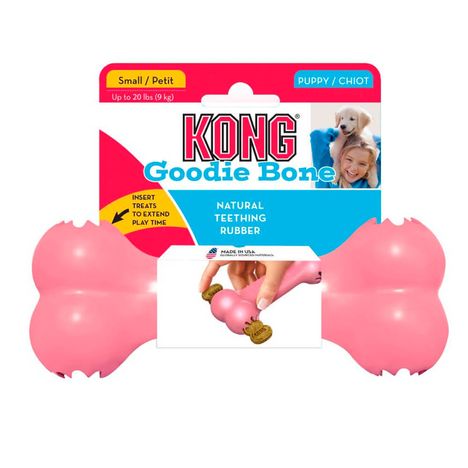 Brinquedo Kong Puppy Goodie Bone Small - Rosa P
