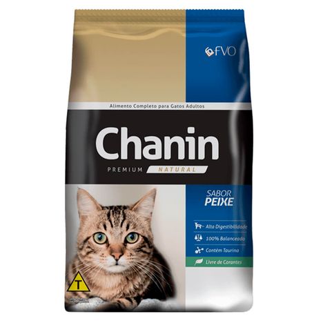 Ração Chanin para Gatos Adultos Sabor Peixe 25kg