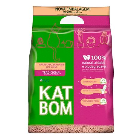 Granulado Higiênico Kat Bom Natural Para Gatos - 3kg