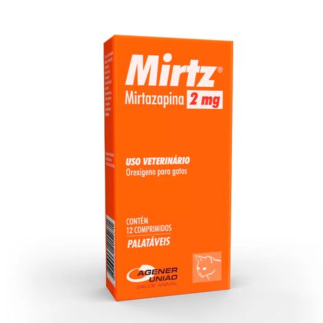 Mirtz Agener União 2 mg com 12 Comprimidos para Gatos