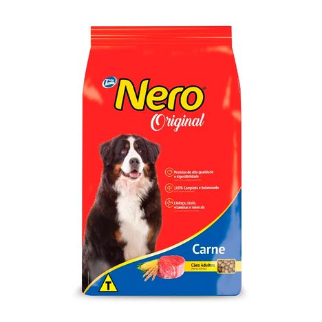 Ração Nero Original para Cães Adultos Sabor Carne - 20Kg