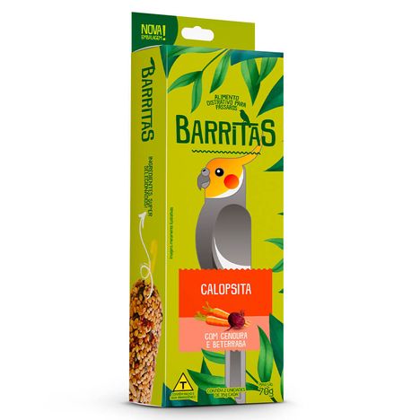 Bastão Para Calopsita Sabor Cenoura e Beterraba - Barritas 70g Bastão Para Calopsita Sabor Cenoura e Beterraba - Barritas 70g