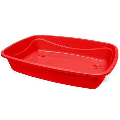 Caixa de Areia Higiênica Alta Cat Plus - Vermelho