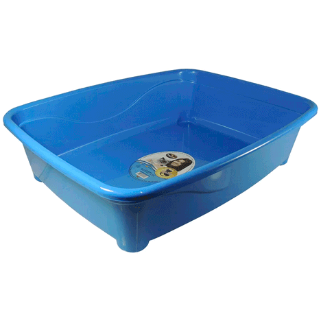 Caixa de Areia para Gato Classic Furacão Pet - Azul Caixa de Areia para Gato Classic Furacão Pet - Azul