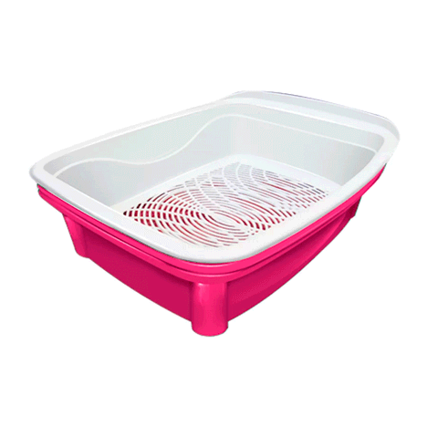 Caixa de Areia para Gato Furacão Pet Classic Plus - Rosa Caixa de Areia para Gato Furacão Pet Classic Plus - Rosa