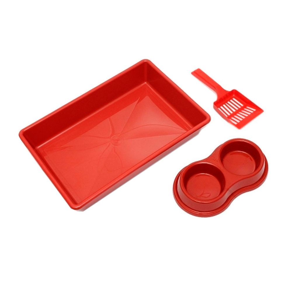 Kit Caixa de Areia Pop Furão Pet para Gatos Marrom - 3 Peças - petbox