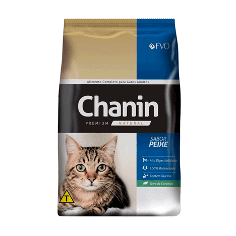 Ração Chanin para Gatos Adultos Sabor Peixe 10,1kg