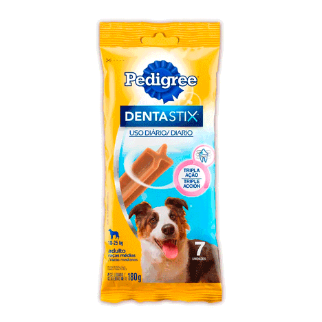 Petisco Pedigree Dentastix Cuidado Oral Para Cães Adultos Raças Médias 180g Petisco Pedigree Dentastix Cuidado Oral Para Cães Adultos Raças Médias 180g