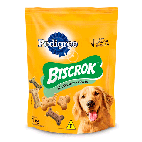Biscoito Pedigree Biscrok Multi para Cães Adultos 1Kg