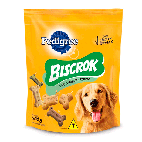Biscoito Pedigree Biscrok Multi para Cães Adultos 500g
