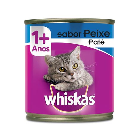 Ração Úmida Whiskas Lata para Gatos Adultos Sabor Peixe - 290g