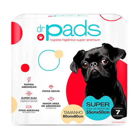 Tapete Higiênico Dr. Pads Slim 60 x 60 Tapete Higiênico Dr. Pads Slim 60 x 60