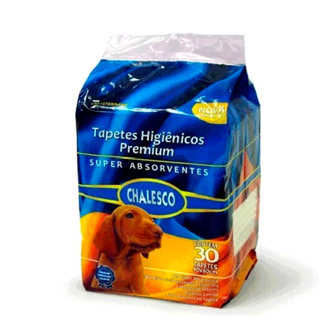 Tapete Higiênico Chalesco Premium 60x90 - Com 30Un. Tapete Higiênico Chalesco Premium 60x90 - Com 30Un.