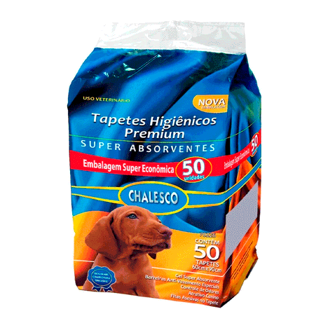 Tapete Higiênico Chalesco Premium 60x90 - Com 50Un. Tapete Higiênico Chalesco Premium 60x90 - Com 50Un.