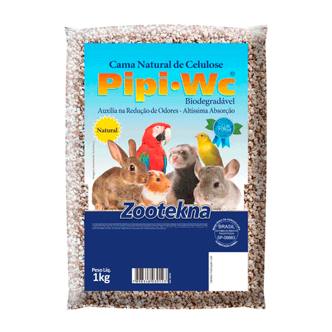 Cama Zootekna PipiPet Natural Roedores 1kg