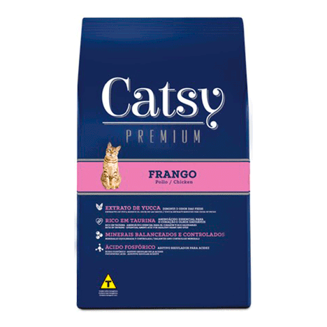 Ração Catsy Premium Gatos Sabor Frango 10,1kg