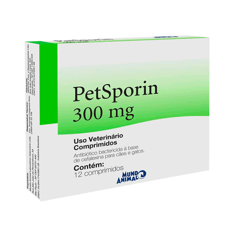 PetSporin 300mg - Com 12 Comprimidos